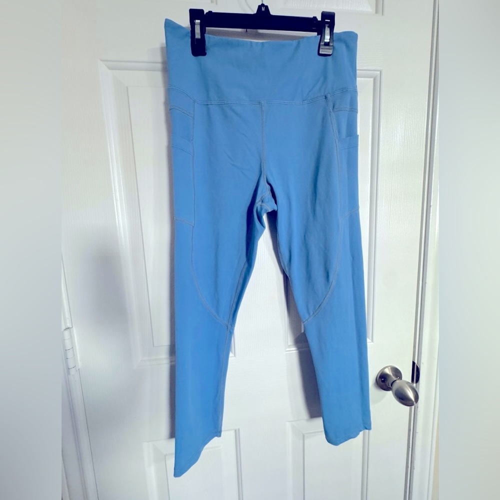 Zyia Active. Light n Tight. High rise. Capri. Blue steel?  Size large 8-10 ..
